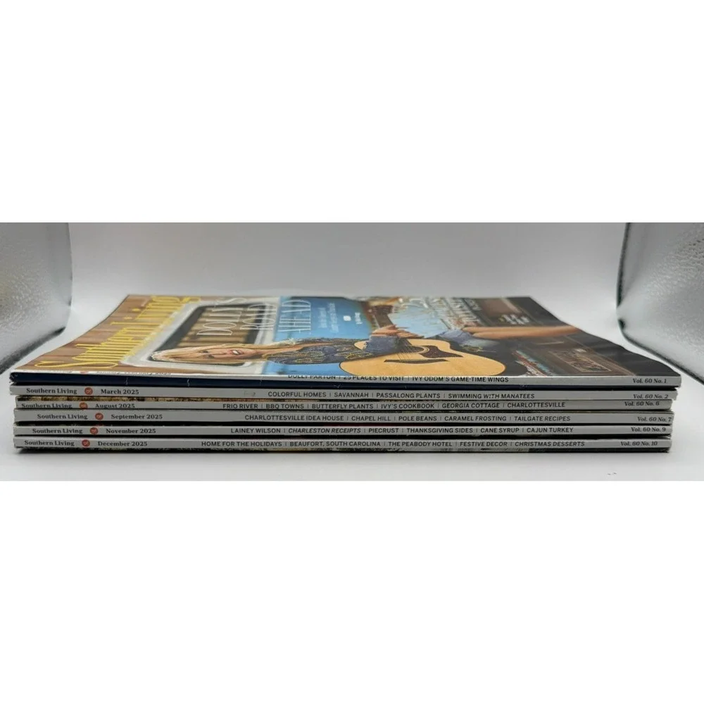 Southern Living Magazine Lot 6 2025 Dolly Parton Lainey Wilson Home Decor Recipe